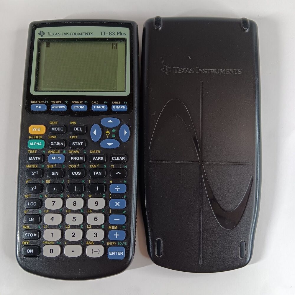 Texas Instruments TI-83 Plus Graphing Calculator With Cover Black